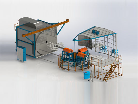 kaufen 20-30 Zyklen/Stunde Flexible Turret Rotomolding-Maschine OEM ODM Online-Herstellung