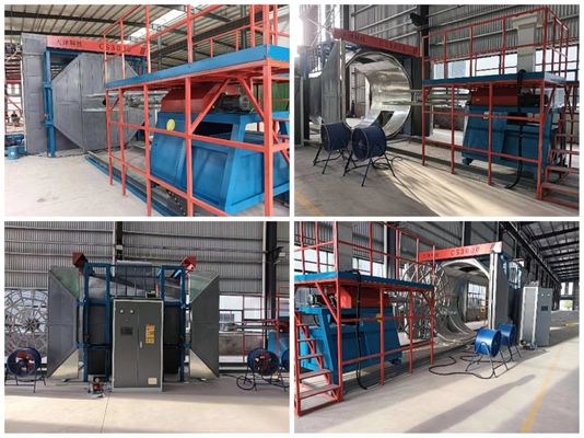 Energieeinsparende flexible Rotationsformmaschine zur Herstellung von Wasserbehältern